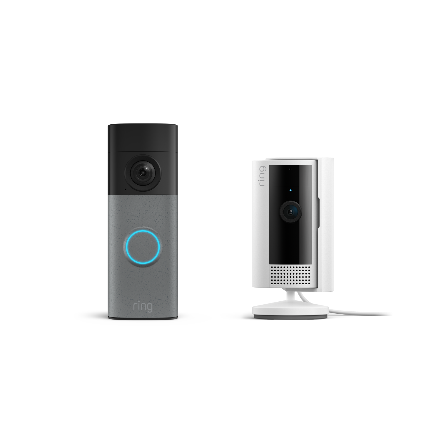 Speckled Grey:Battery Video Doorbell (newest gen) + Indoor Camera (2nd Gen)