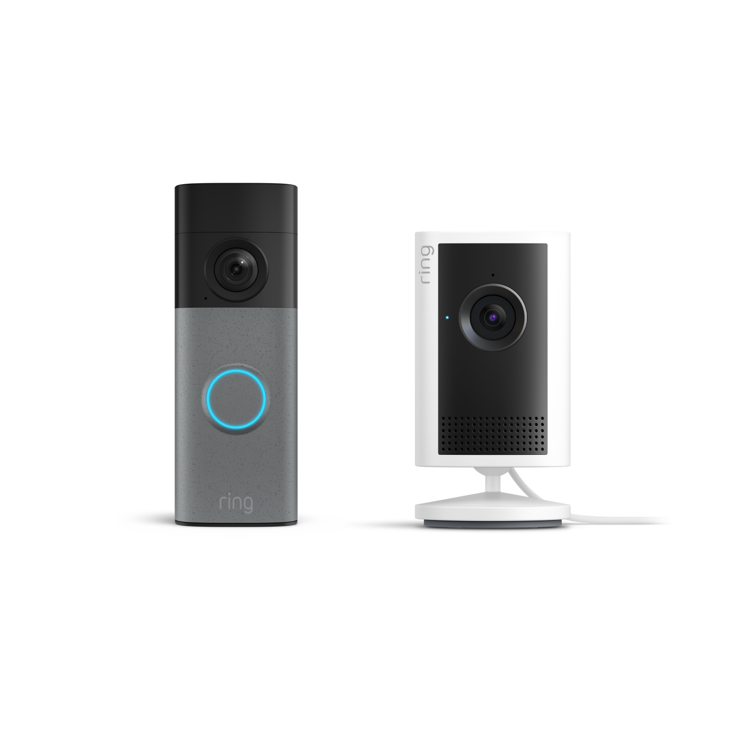 Speckled Grey:Battery Video Doorbell (newest gen) + Indoor Camera Plus