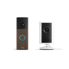 Matte Mocha:Battery Video Doorbell (newest gen) + Indoor Camera Plus (white)