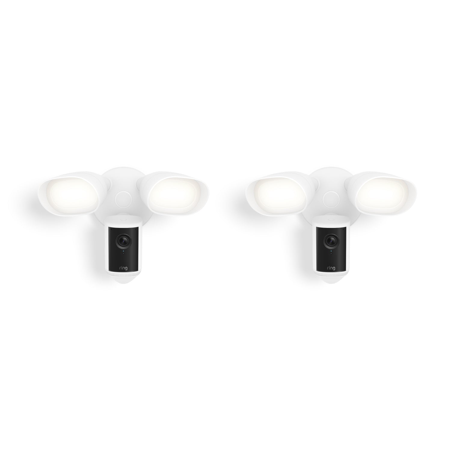 White:2 Pack Floodlight Cam Wired Pro