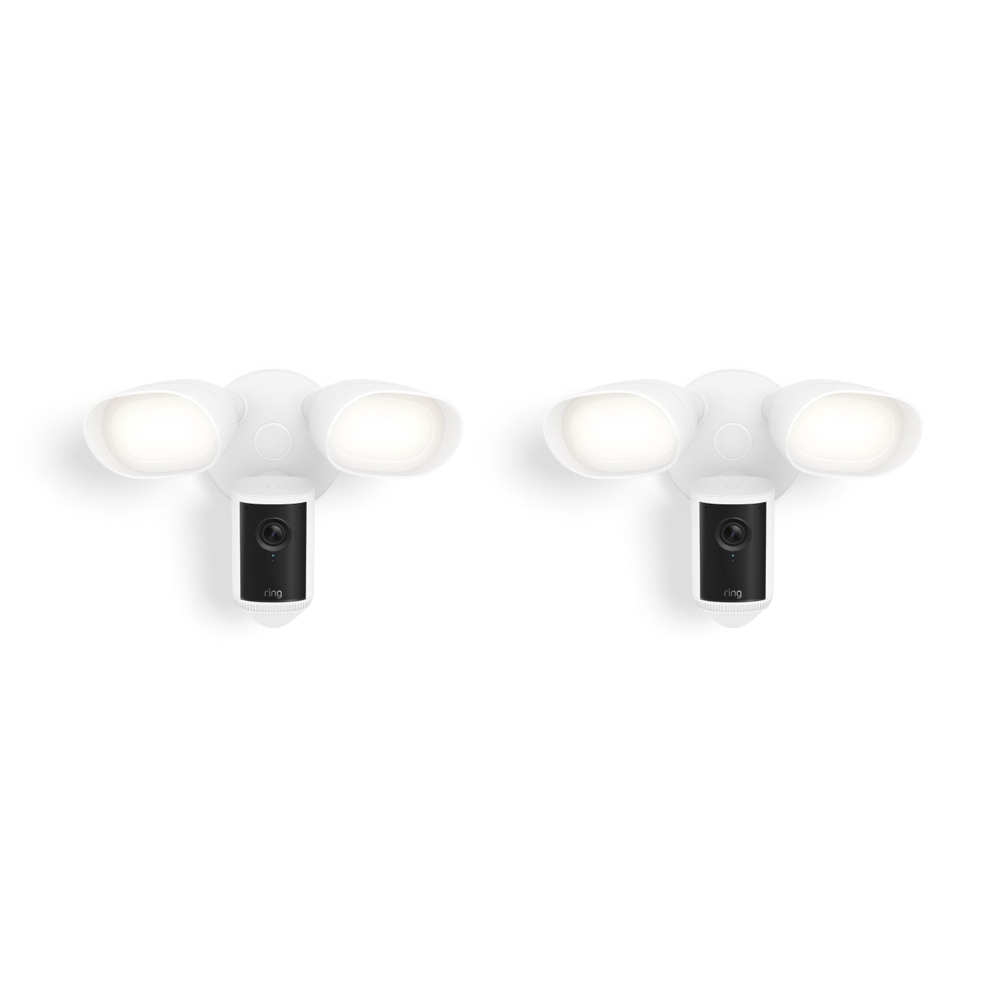White:2 Pack Floodlight Cam Wired Pro