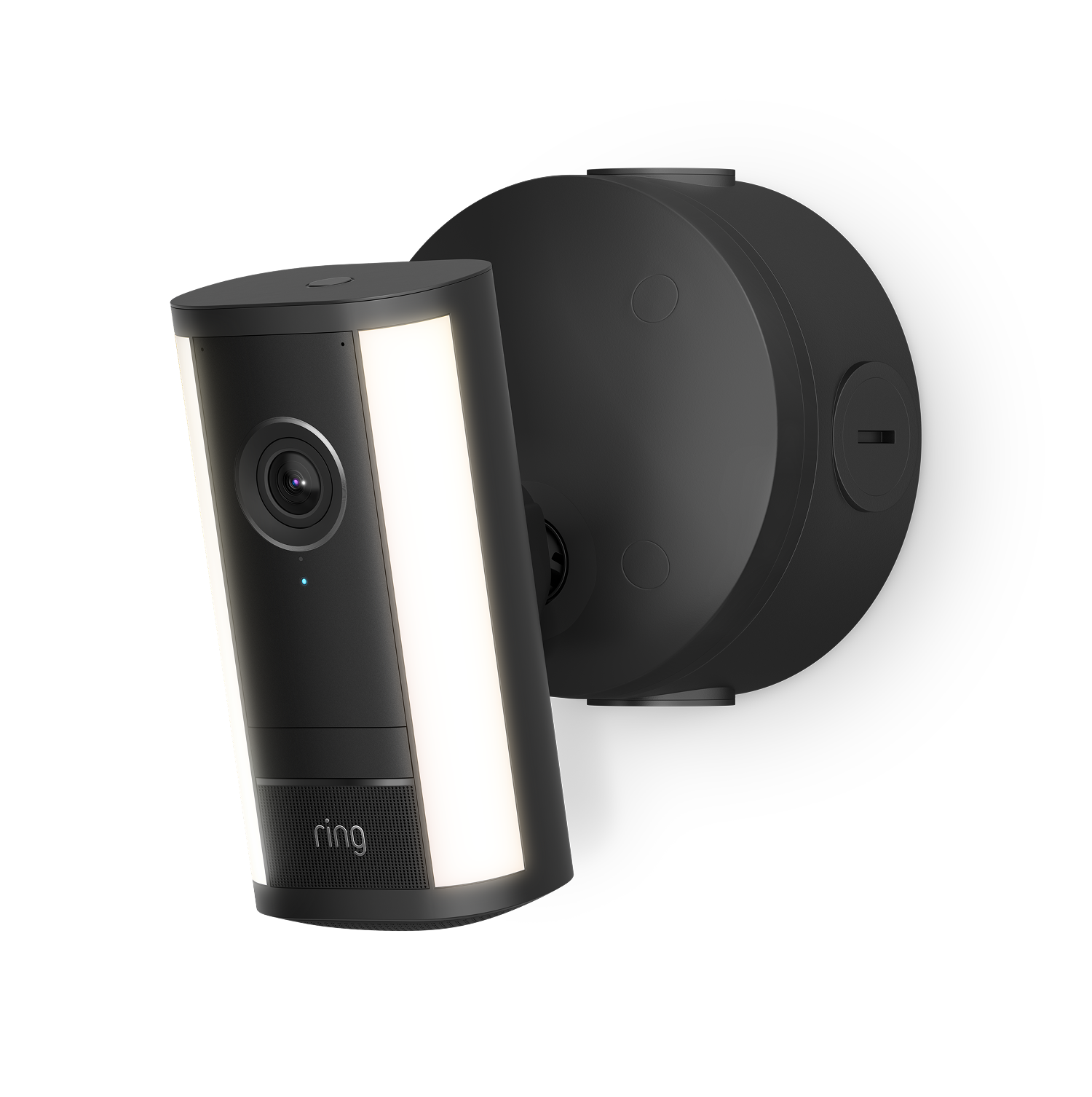 Black:Spotlight Cam Pro (newest gen) with PoE Adaptor