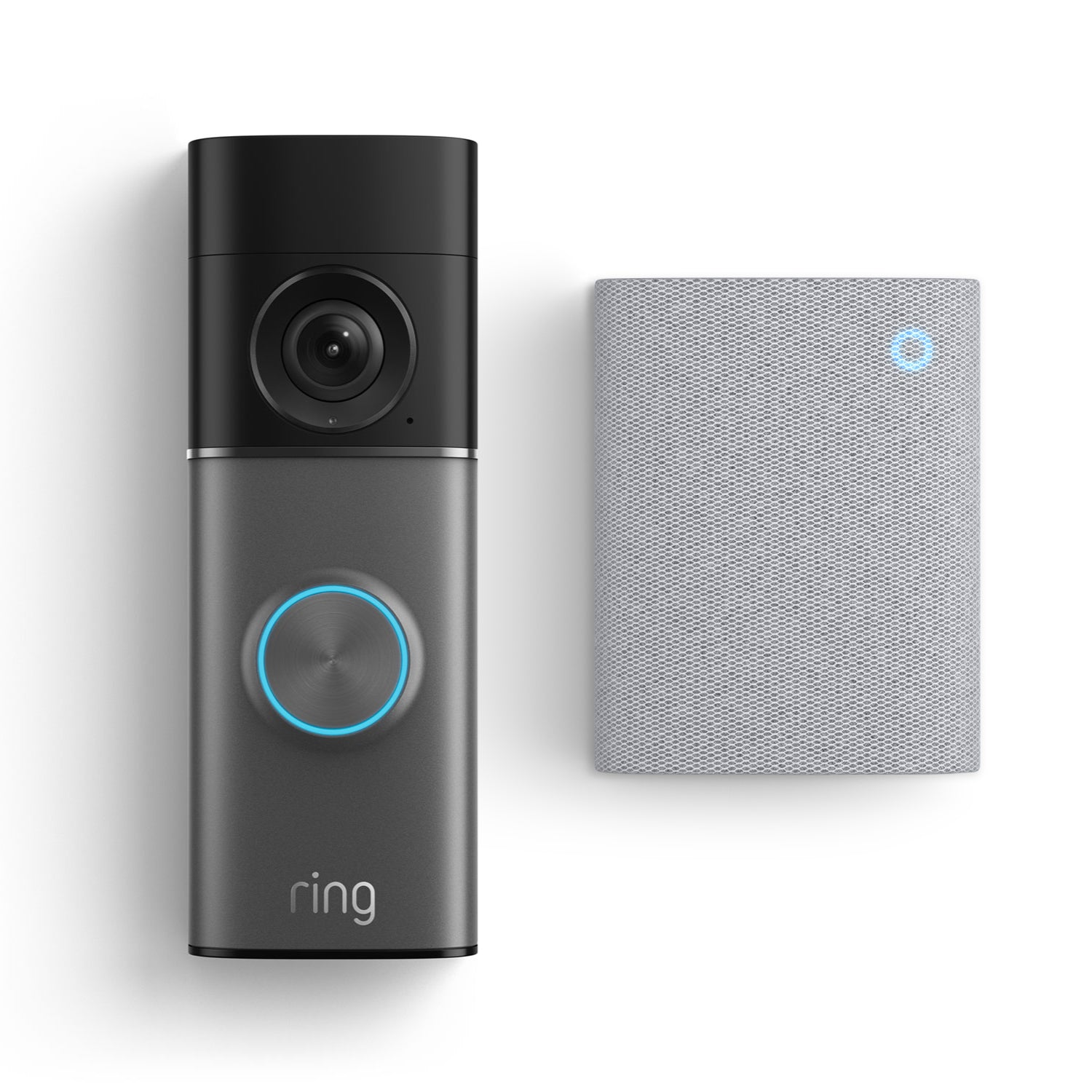 Wired Video Doorbell Pro (3rd Gen) and Chime (3rd Gen) side by side against a white background.