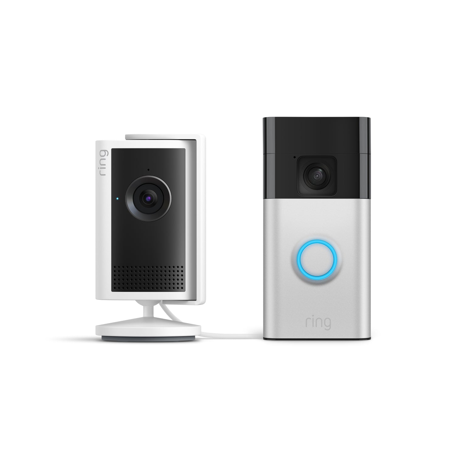 Satin Nickel:Indoor Camera Plus + Battery Video Doorbell