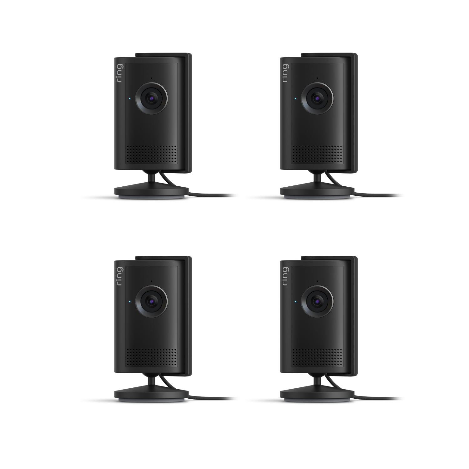 Black:4-Pack Indoor Camera Plus