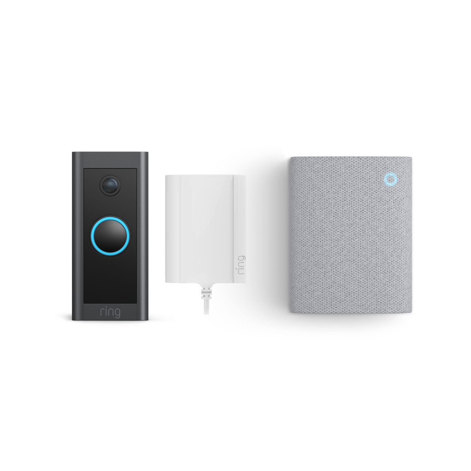 Black:Video Doorbell Wired with Plug-In Adapter + Chime (3rd Gen)