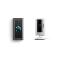 Black: Video Doorbell Wired + Indoor Camera (2nd Gen)