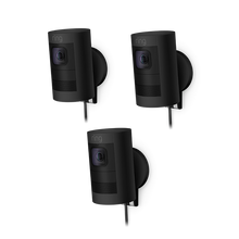Black:3-Pack Stick Up Cam Elite