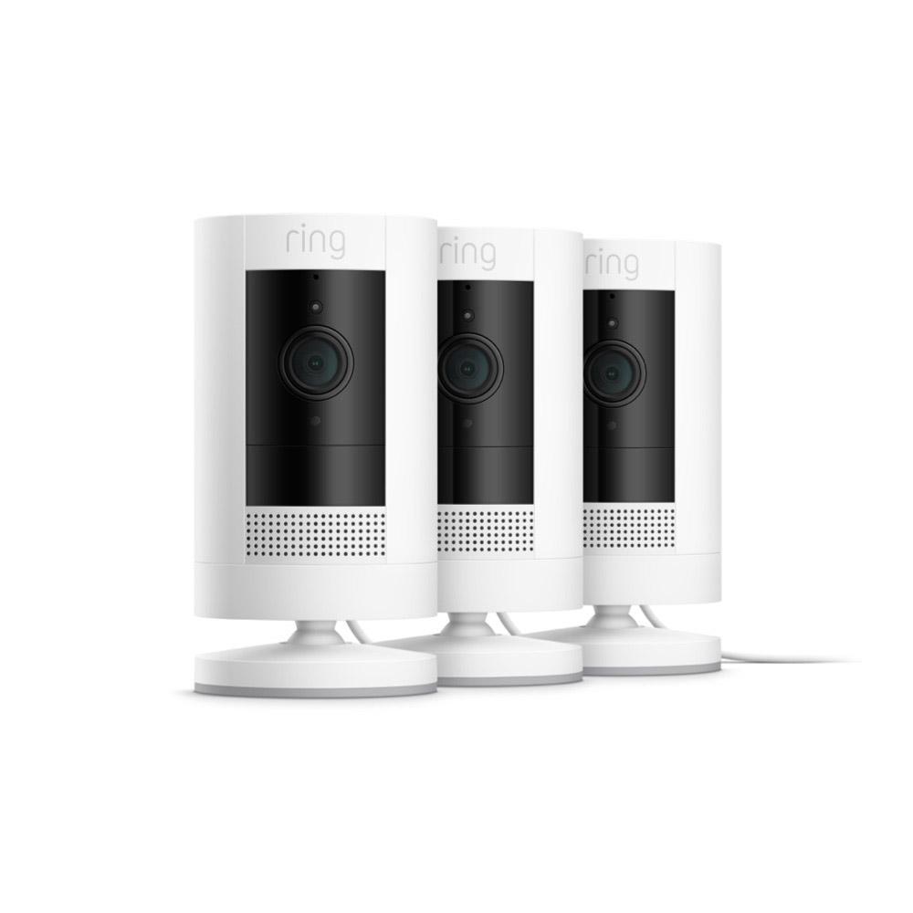 White:3-Pack Stick Up Cam Plug-In