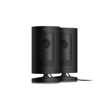 Black:2-Pack Stick Up Cam Plug-In