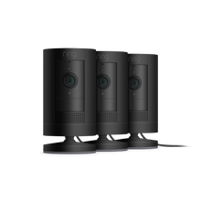 Black:3-Pack Stick Up Cam Plug-In