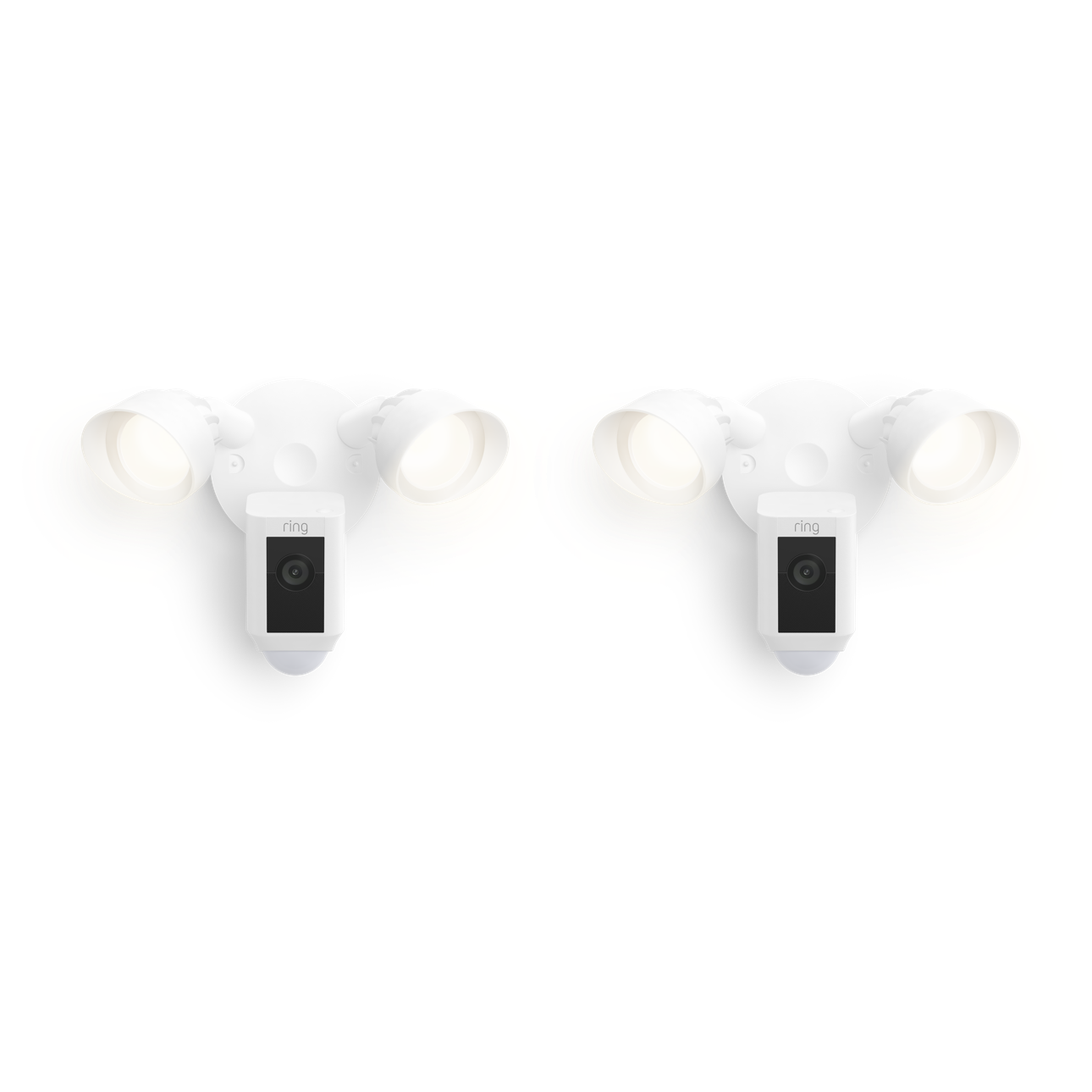White:2-Pack Floodlight Cam Wired Plus