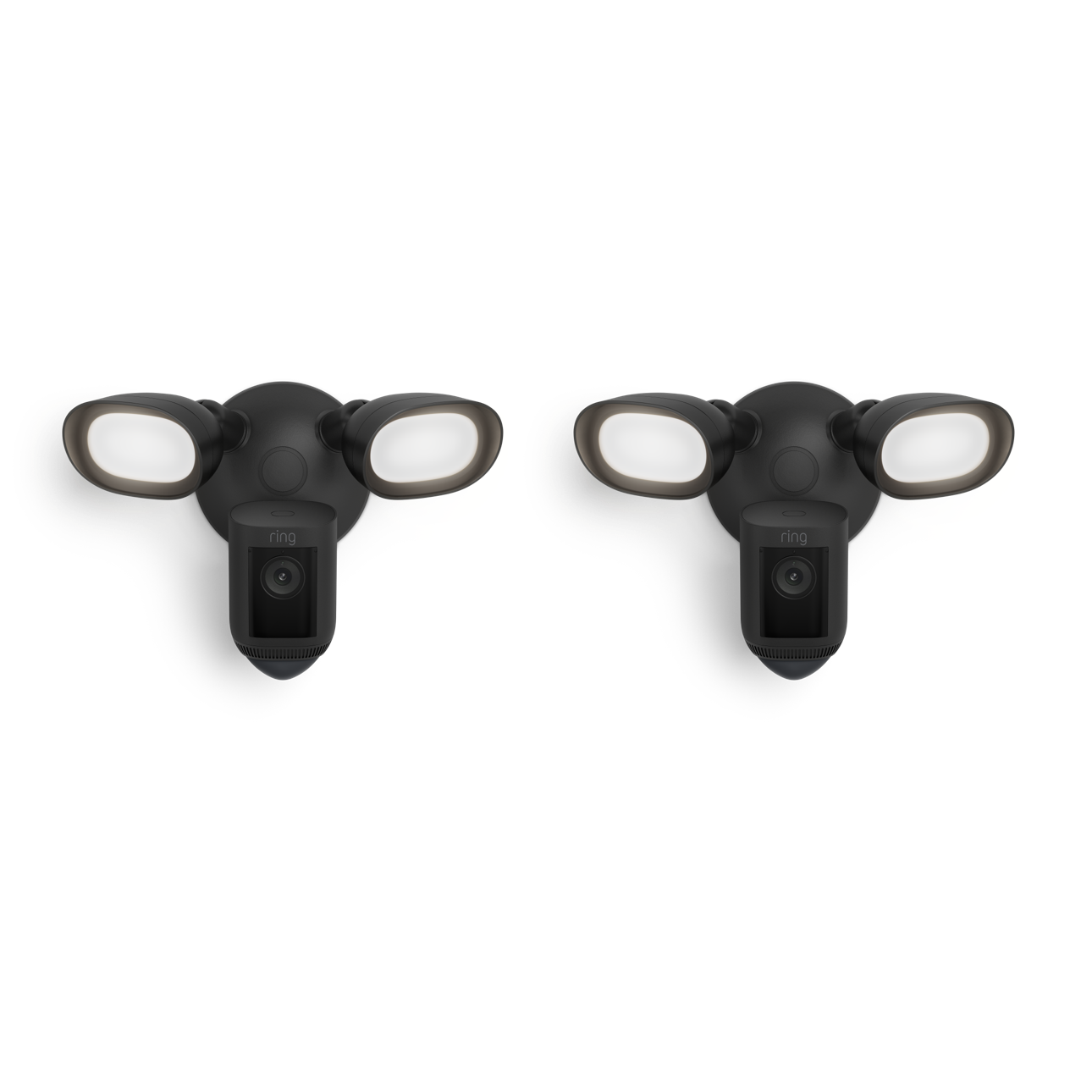 Black:2-Pack Floodlight Cam Wired Pro