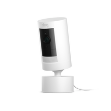White:Stick Up Cam Plug-In with Pan-Tilt Mount