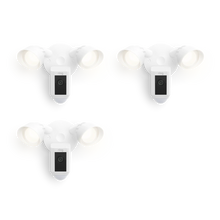 White:3-Pack Floodlight Cam Wired Plus