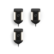 Black:3-Pack Spotlight Cam Plus Plug-In
