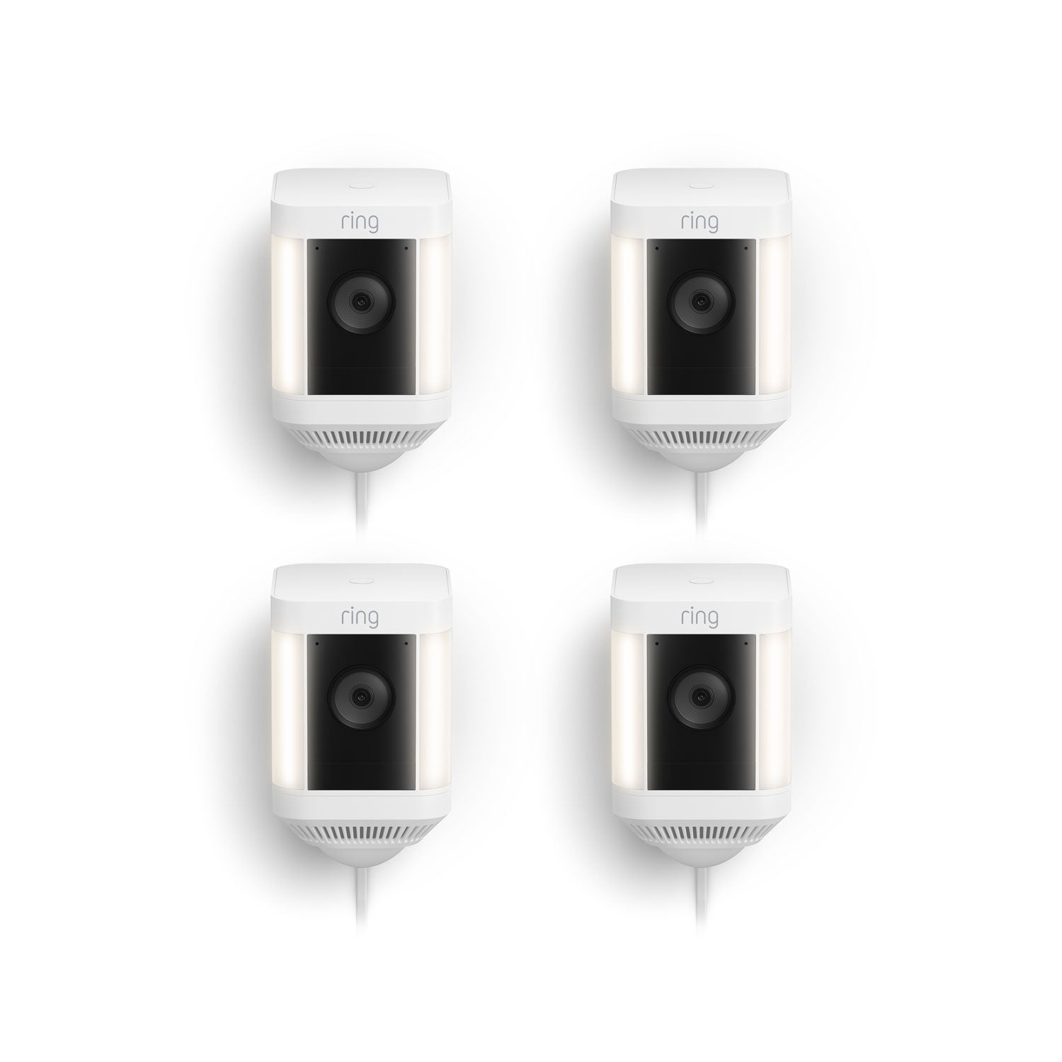 White:4-Pack Spotlight Cam Plus Plug-In