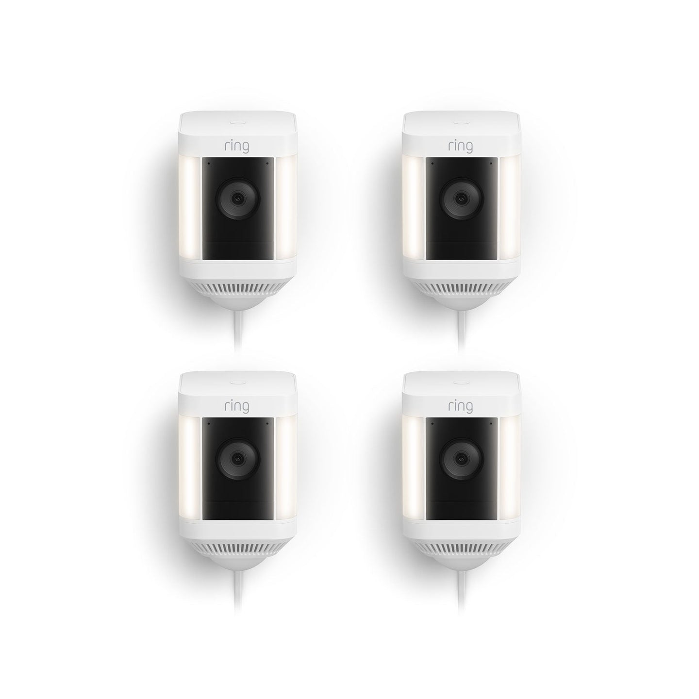 White:4-Pack Spotlight Cam Plus Plug-In