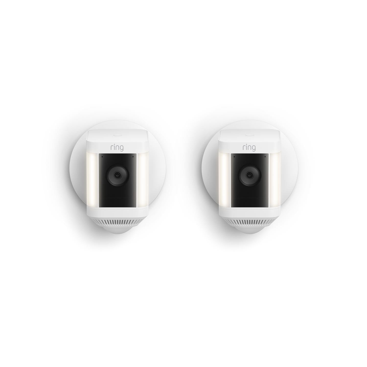 White:2-Pack Spotlight Cam Plus Wired
