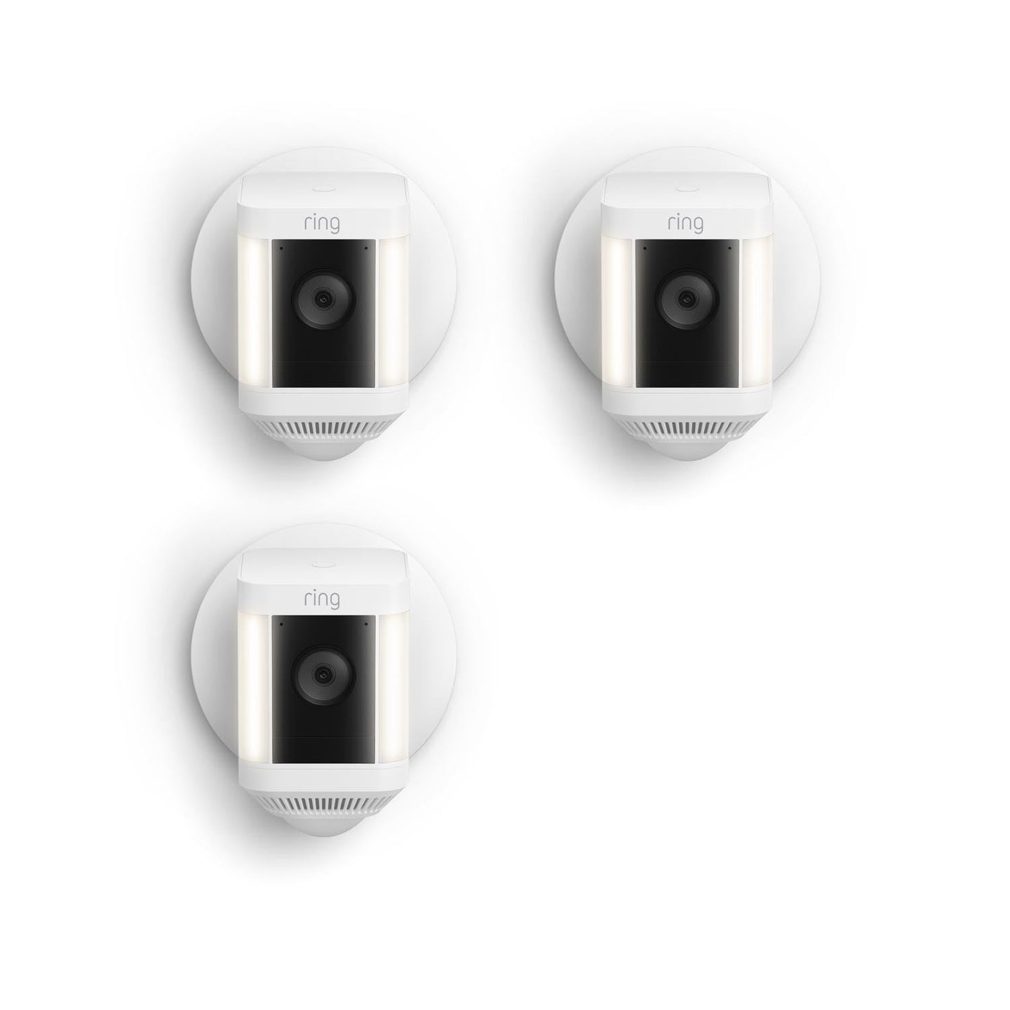 White:3-Pack Spotlight Cam Plus Wired