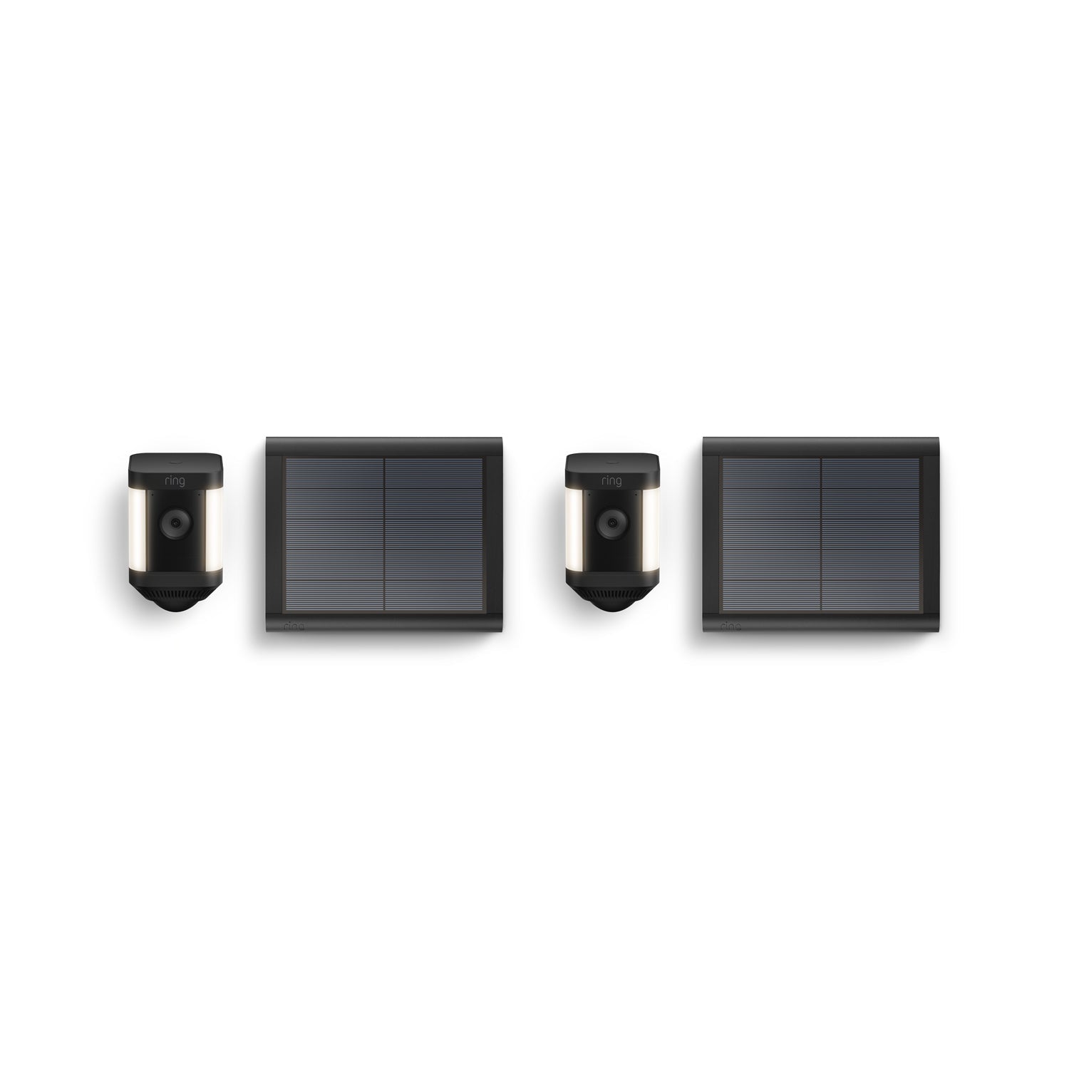 Black:2-Pack Spotlight Cam Plus Solar