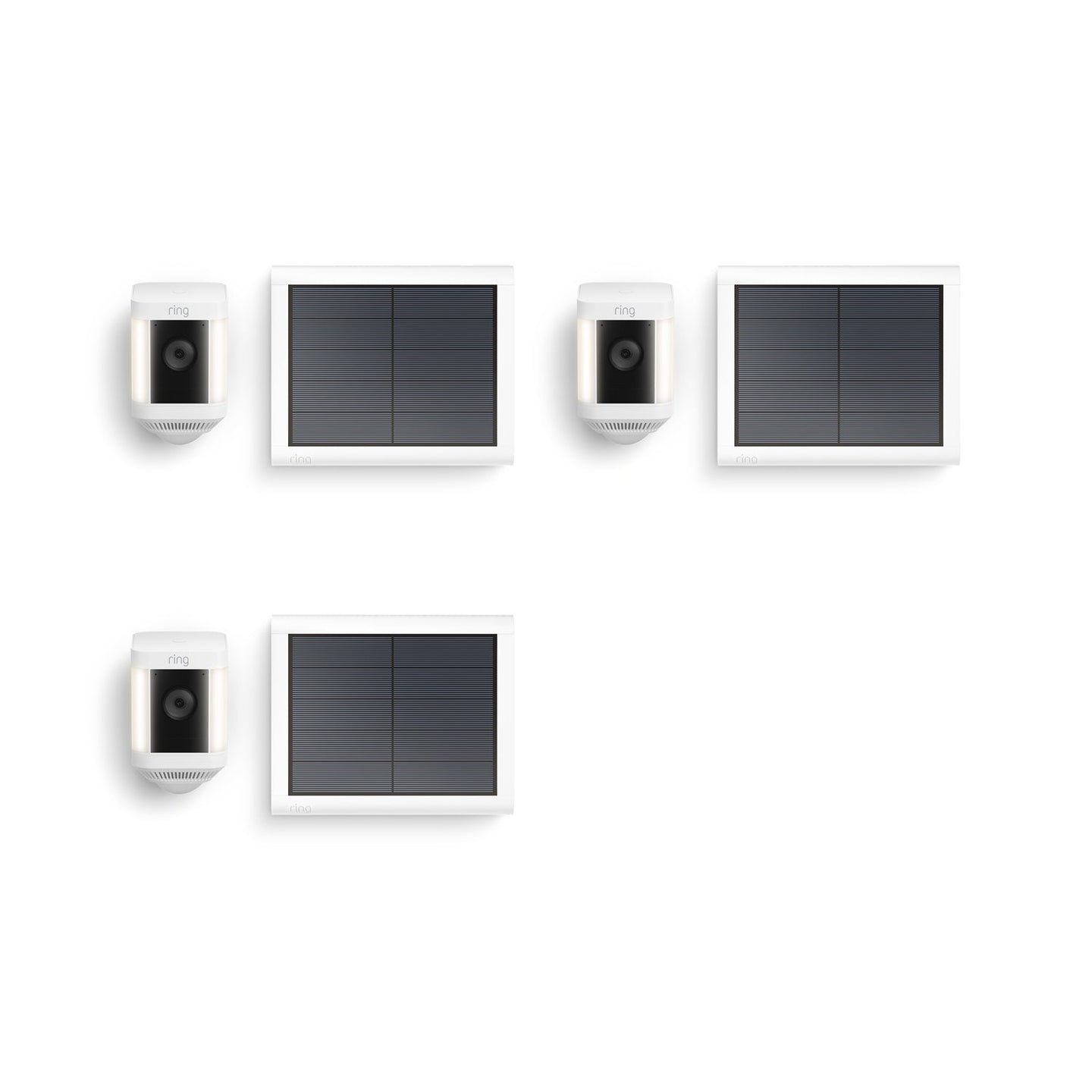 White:3-Pack Spotlight Cam Plus Solar