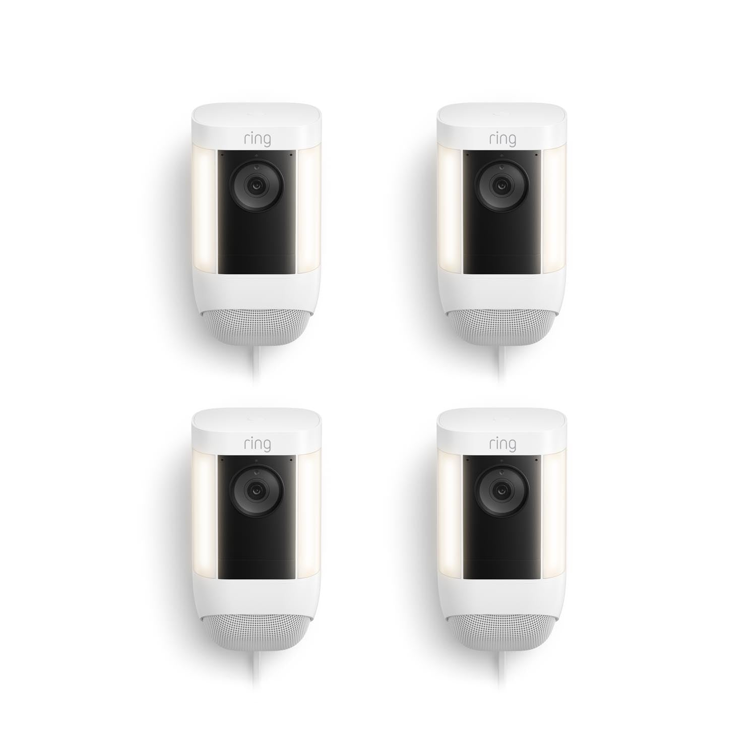 White:4-Pack Spotlight Cam Pro Plug-In