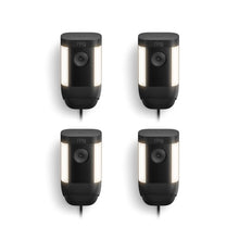 Black:4-Pack Spotlight Cam Pro Plug-In