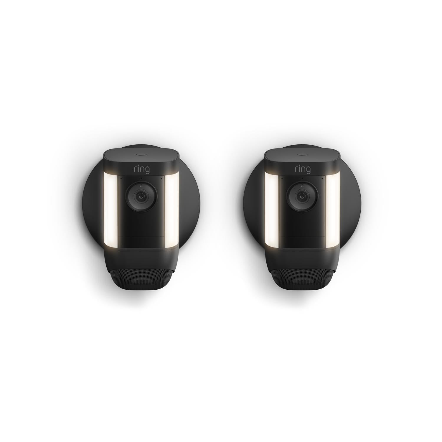Black:2-Pack Spotlight Cam Pro Wired