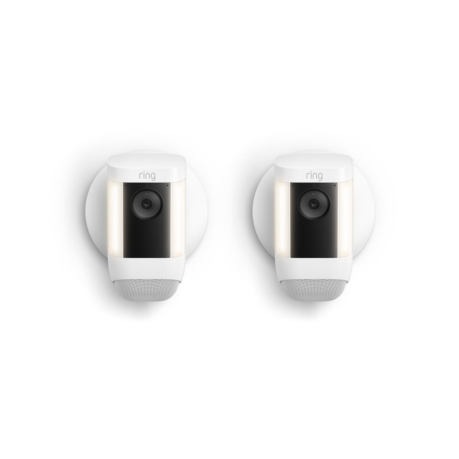 White:2-Pack Spotlight Cam Pro Wired
