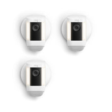 White:3-Pack Spotlight Cam Pro Wired