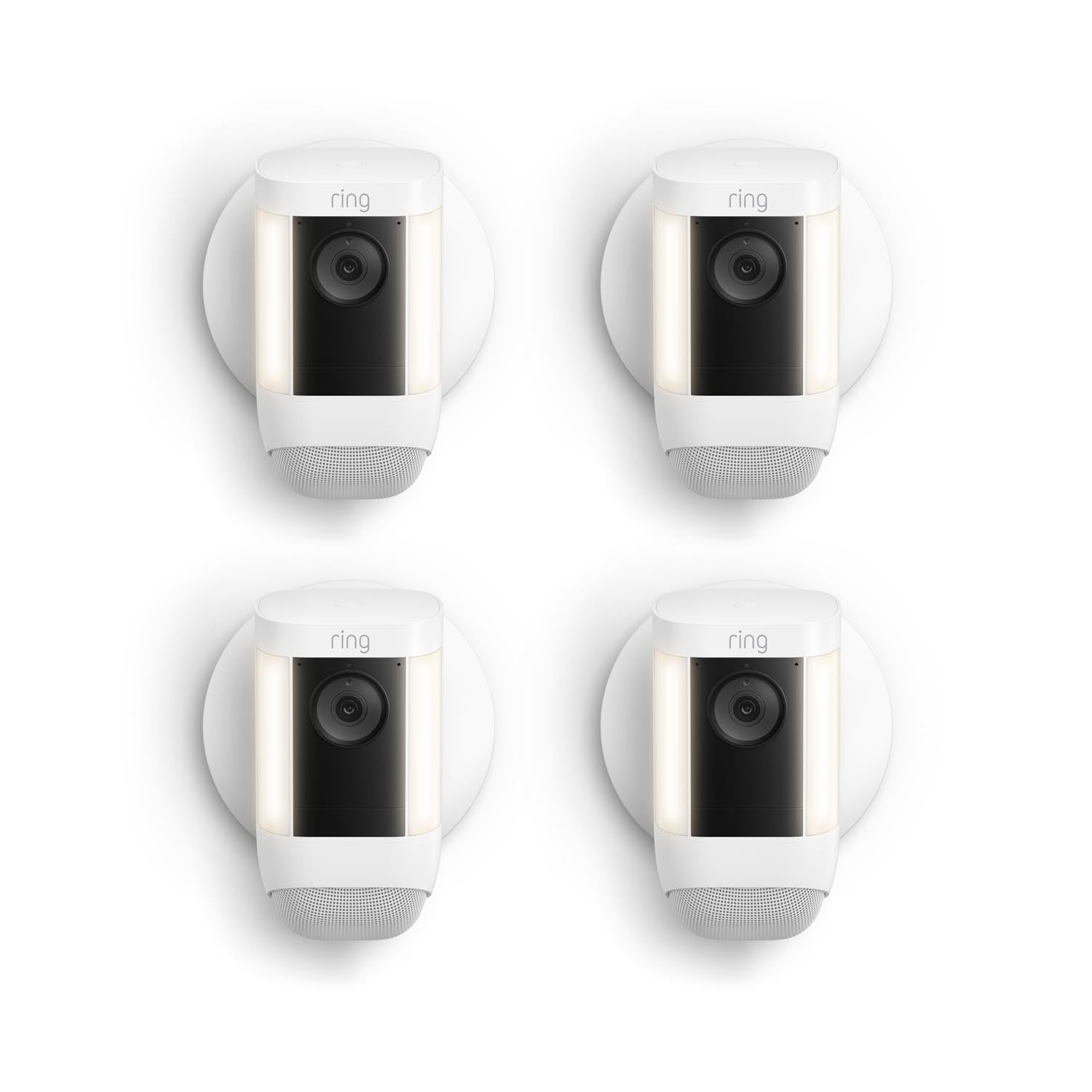 White:4-Pack Spotlight Cam Pro Wired