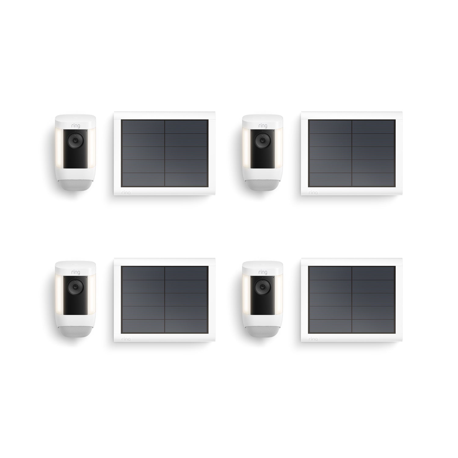 White:4-Pack Spotlight Cam Pro Solar