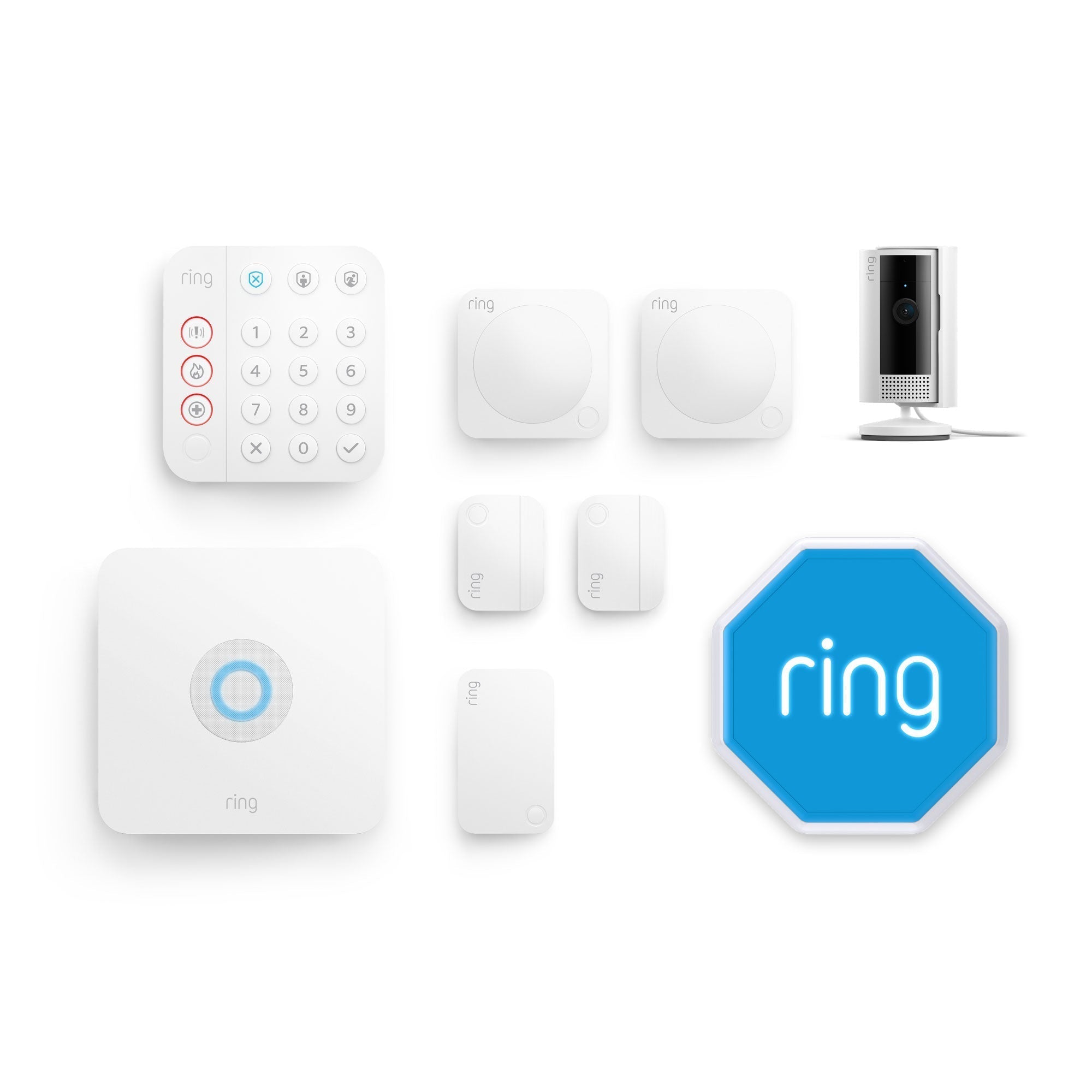 White:Alarm + Indoor Camera 2nd Gen Pack - M (with siren)