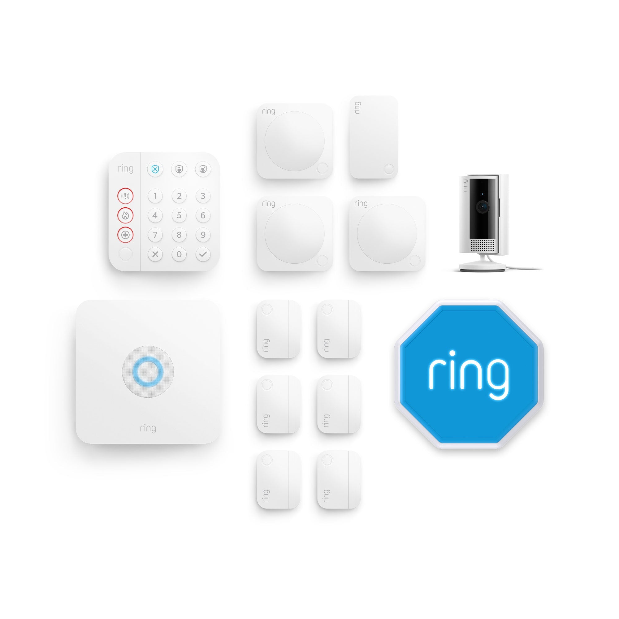 White:Alarm + Indoor Camera 2nd Gen Pack - XL (with siren)