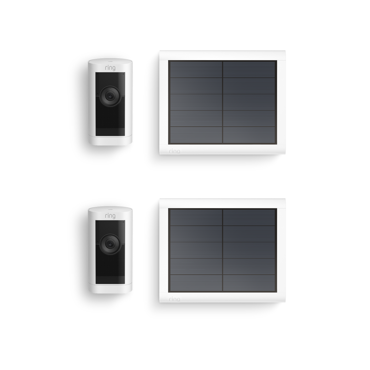 White:2-Pack Outdoor Camera Pro Solar (Stick Up Cam Pro)