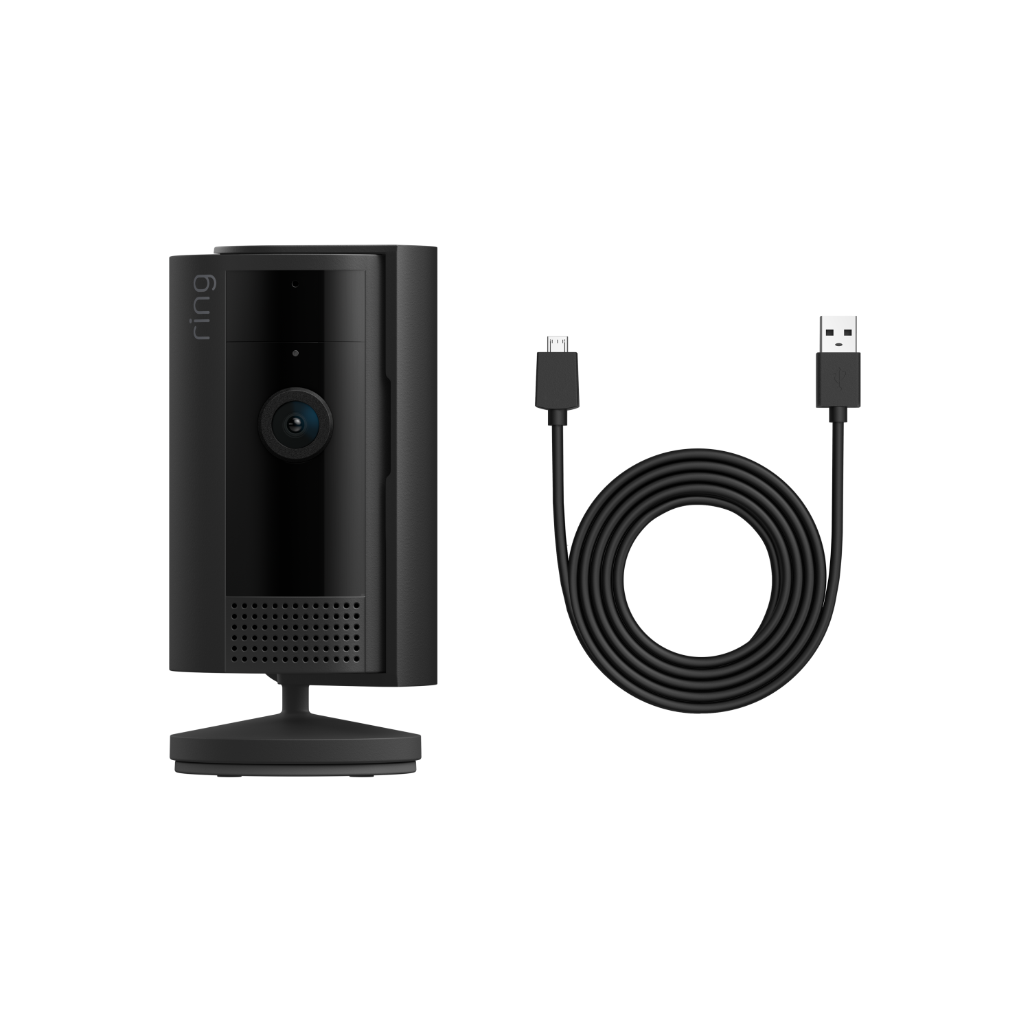 Black:Indoor Camera 2nd Gen + 3m USB-A to Micro USB Power Cable