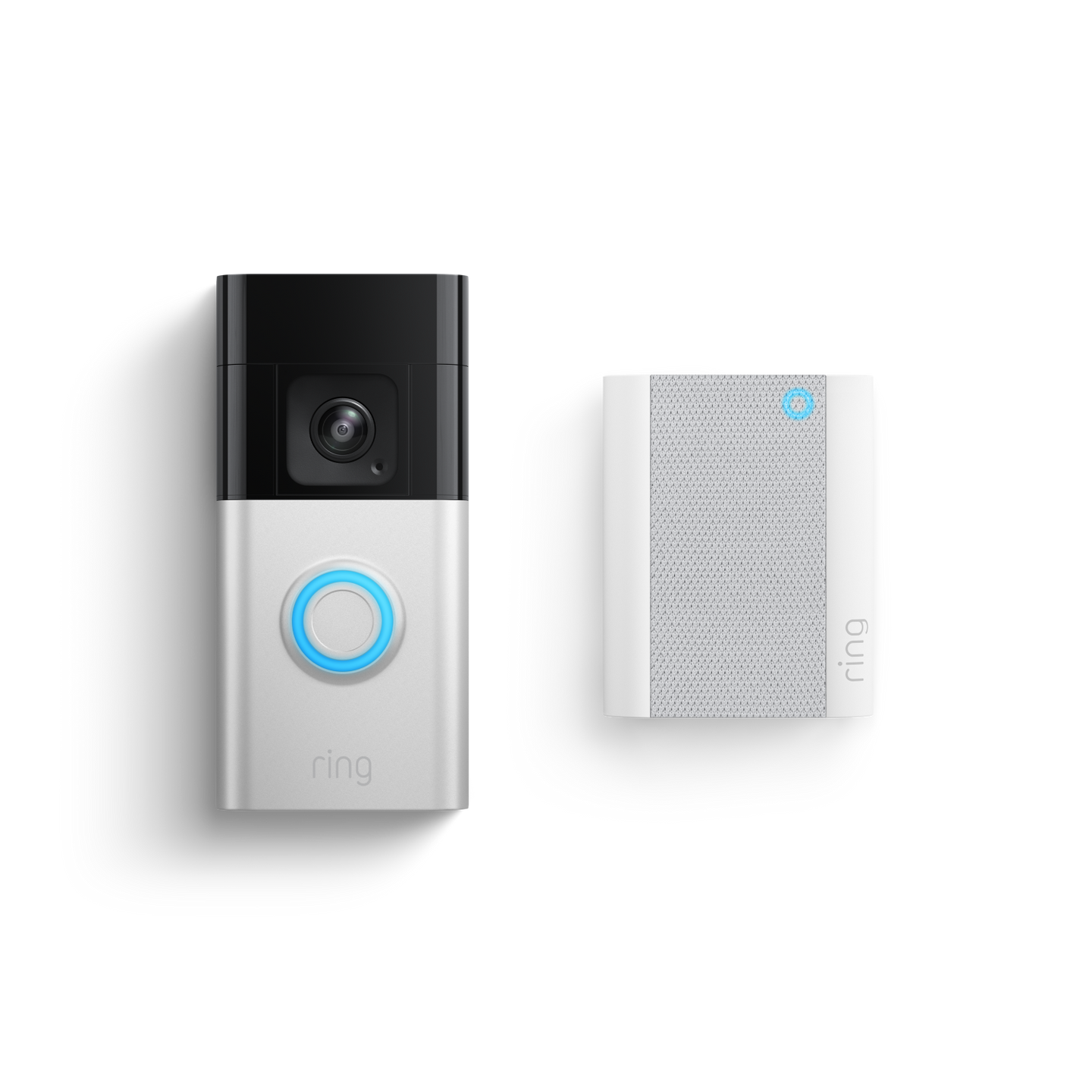 Satin Nickel:Battery Video Doorbell Pro + Chime.