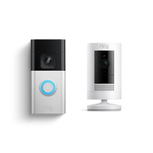 Satin Nickel:Battery Video Doorbell Pro + Outdoor Camera Battery (Battery Video Doorbell Pro + Stick Up Cam)