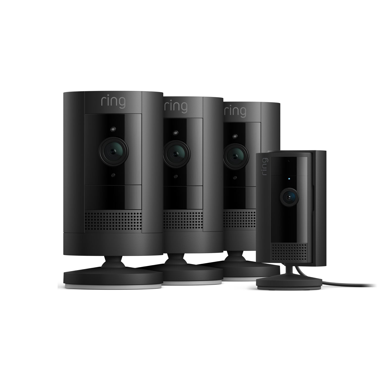 Black:3-pack Outdoor Camera Battery + Indoor Camera (2nd Gen) (Stick Up Cam + Indoor Camera)