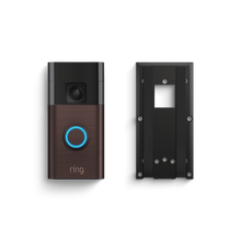 Venetian Bronze:Battery Video Doorbell + No-Drill Mount