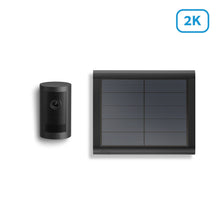 Black:Outdoor Camera Plus Solar (Featuring 2K Video with Ring Vision)