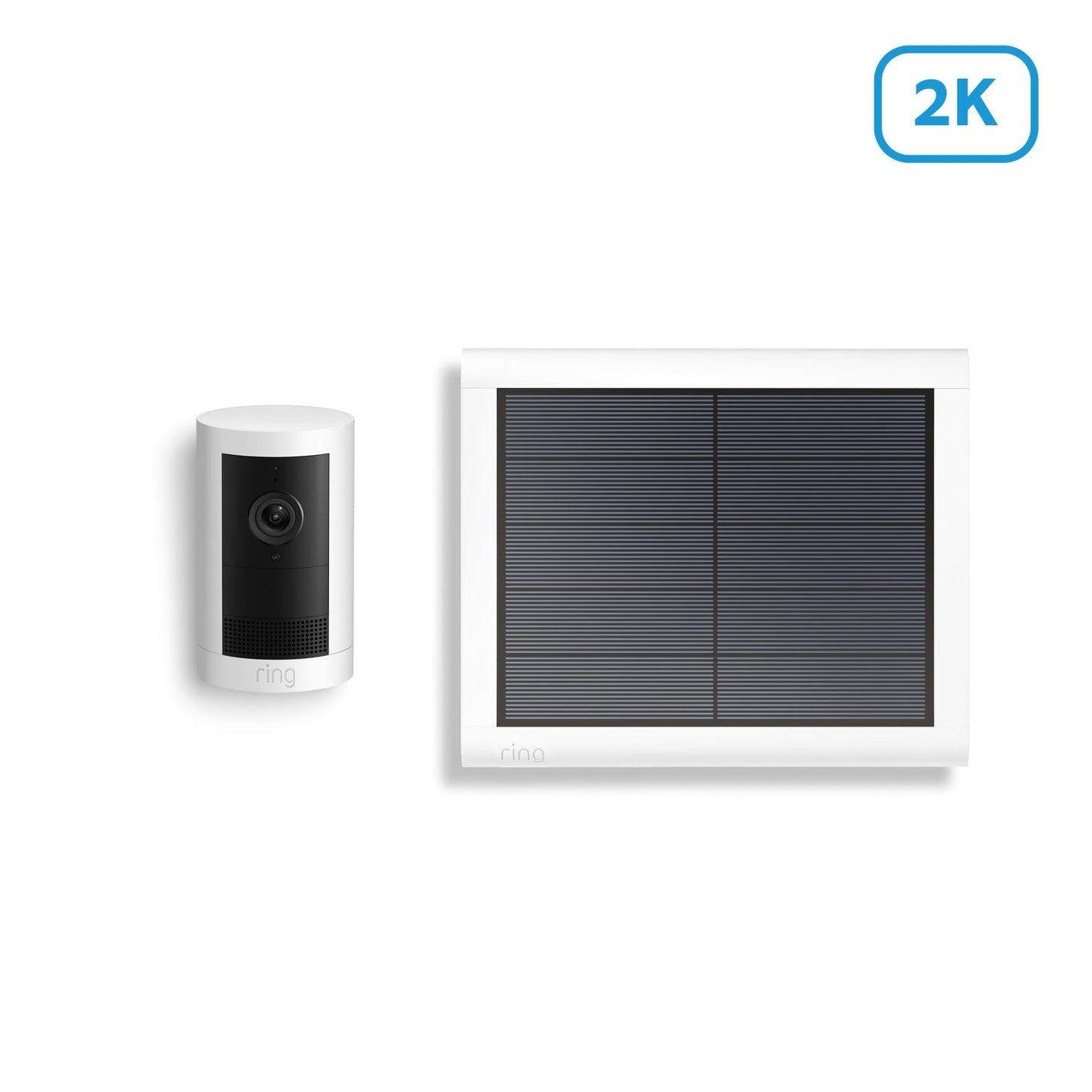 White:Outdoor Camera Plus Solar (Featuring 2K Video with Ring Vision)