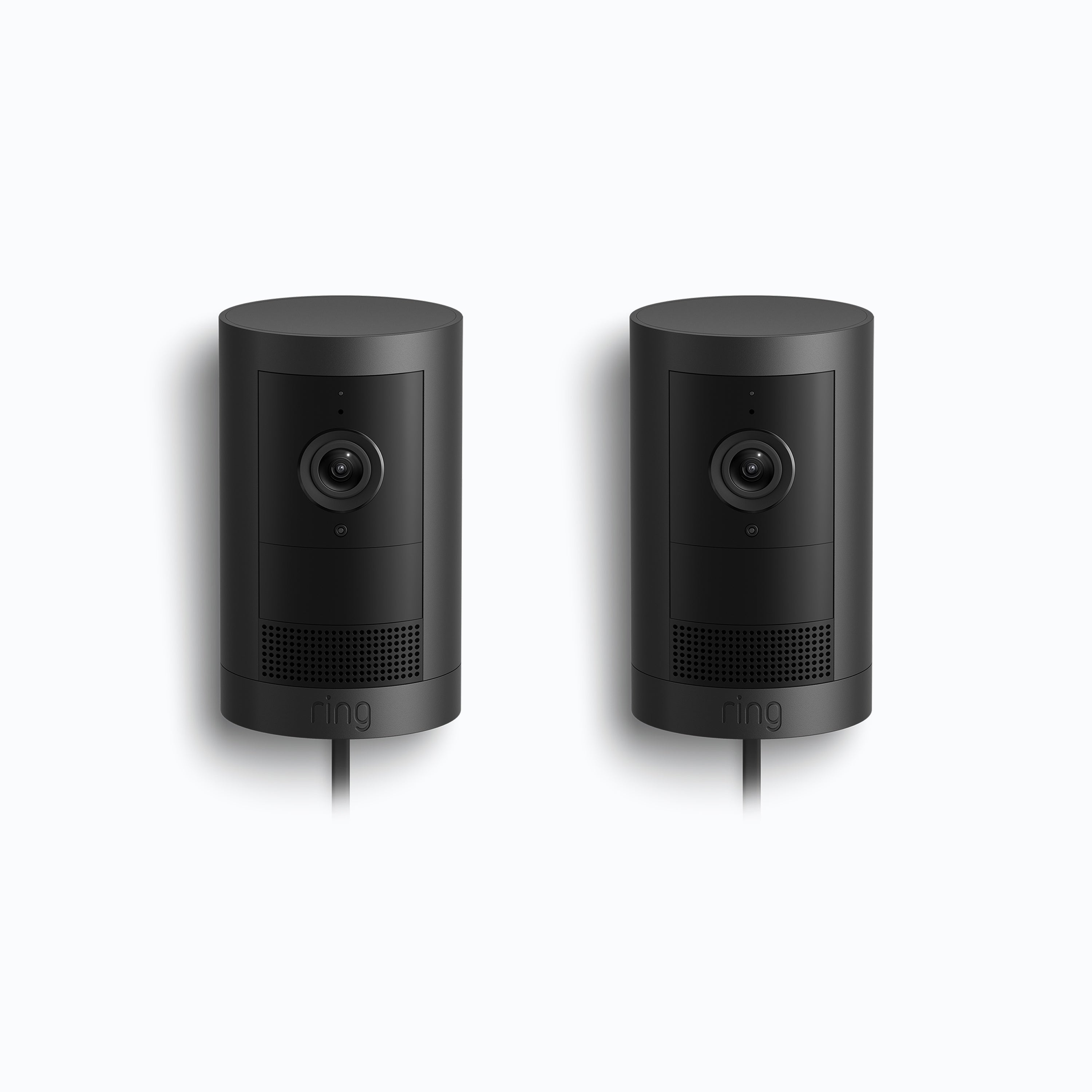 Black:2-Pack Outdoor Camera Plus Plug-in (Featuring 2K Video with Ring Vision)