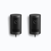 Black:2-Pack Outdoor Camera Plus Plug-in (Featuring 2K Video with Ring Vision)